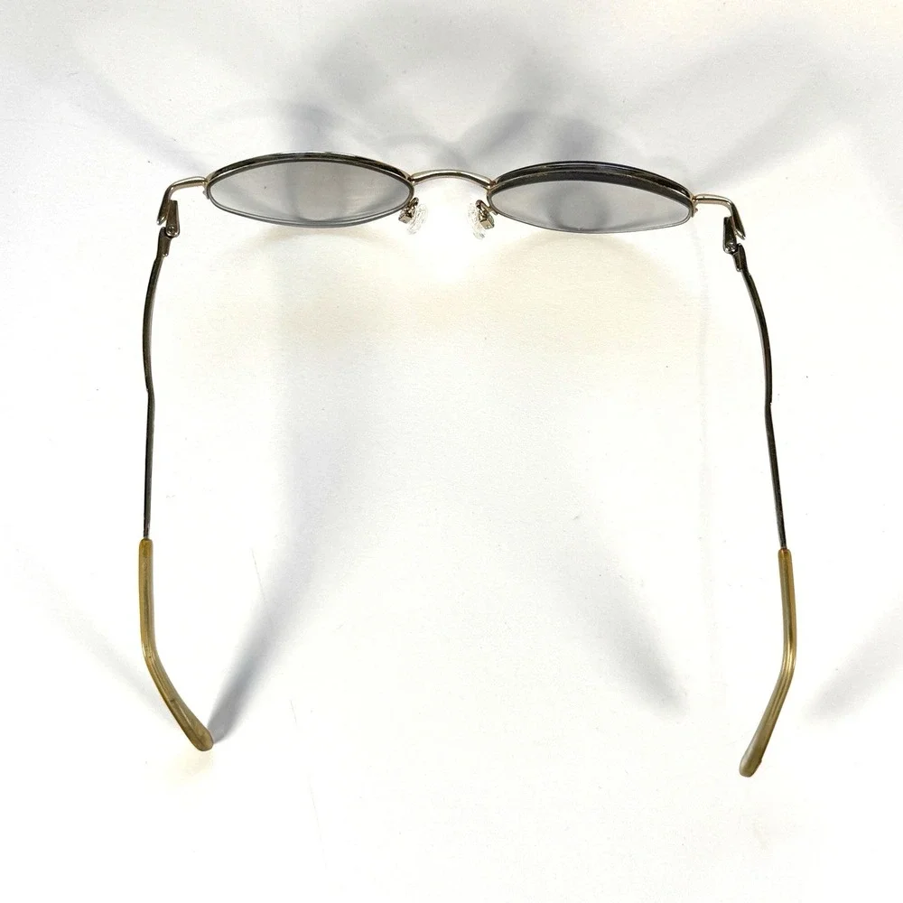 Lauren Hutton L087 Eyeglasses Frame Only 48-18-135 Gold Metal Oval Womens‎